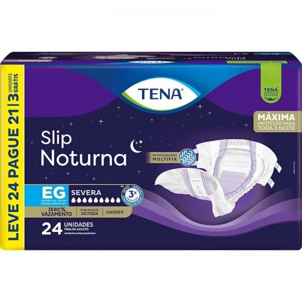 Fralda Tena Slip Noturna EG — 24 unidades