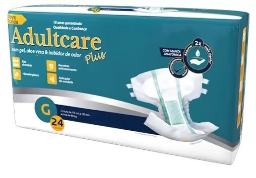 Fralda Geriátrica G Adultcare Plus — 24 unidades