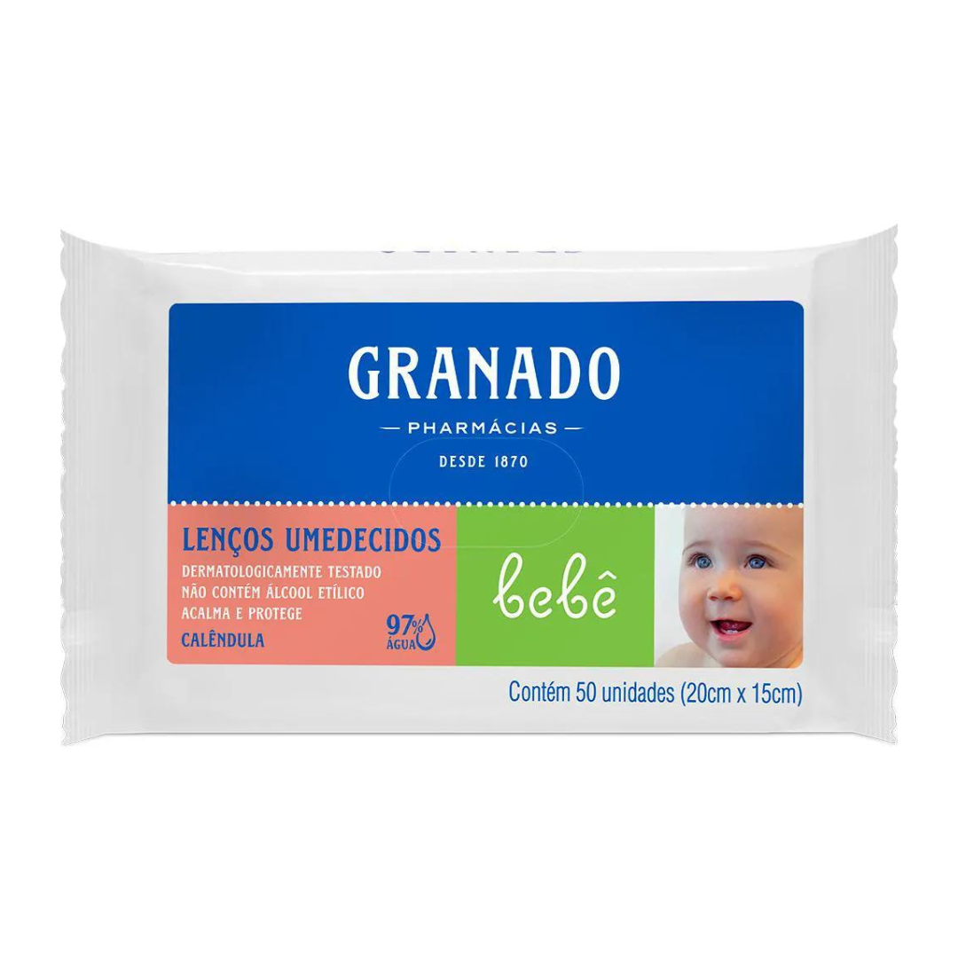 Lenço Umedecido Granado Calêndula C/50 Unidades