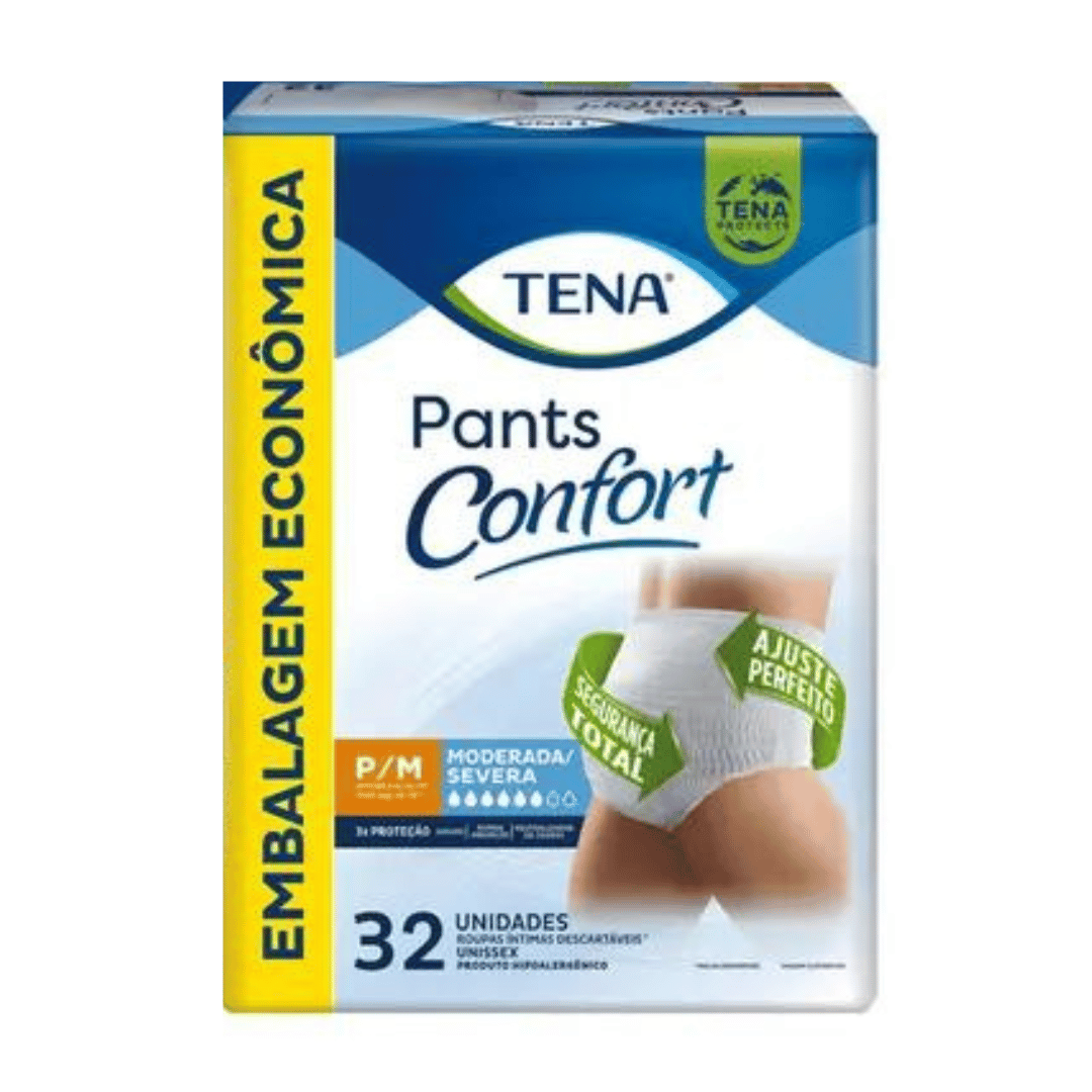 Fralda Calça Geriátrica Tena Pants Confort P/M — 32 unidades