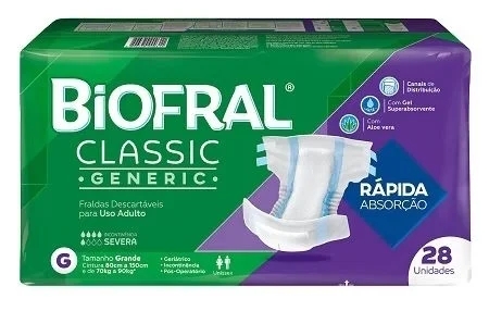 Fralda Biofral Classic Grande — 28 unidades